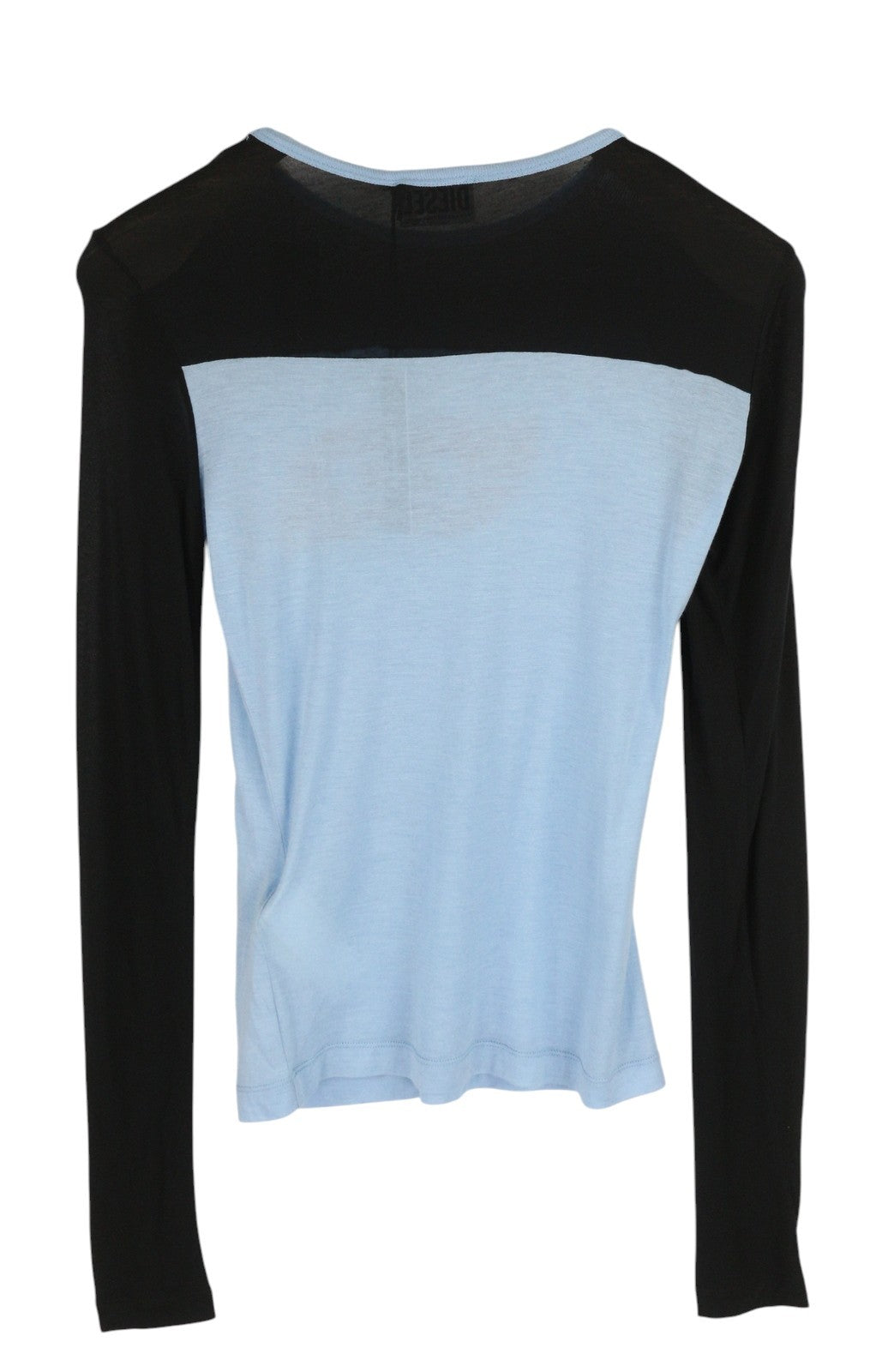 DIESEL T-Ina-Yoke Women T-Shirt S Cashmere Blend Long Sleeve Round Neck RRP€150