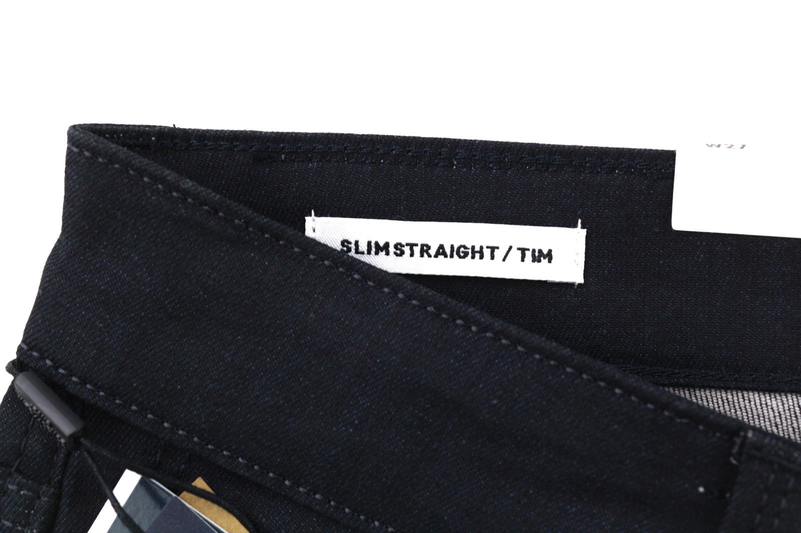 JACK & JONES Tim Men Jeans W27/L32 Slim Straight Cotton Stretch Black Button-Fly