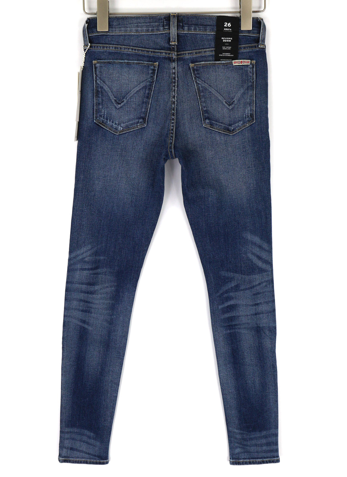 HUDSON Krista Women Jeans W26 Washed Blue Cotton Stretch Super Skinny Fit