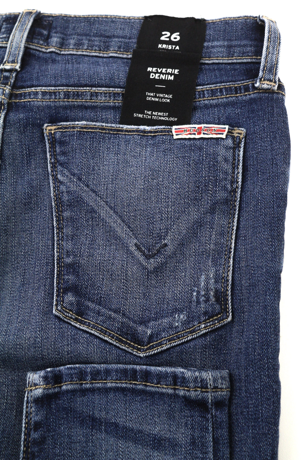 HUDSON Krista Women Jeans W26 Washed Blue Cotton Stretch Super Skinny Fit