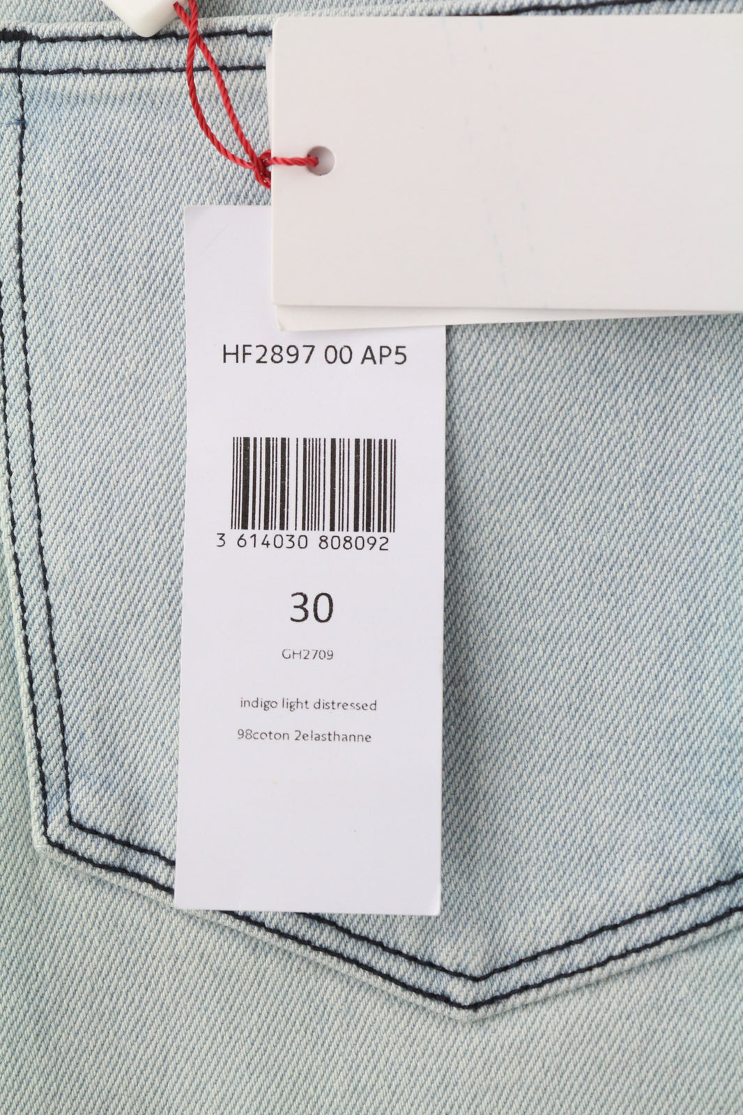 LACOSTE HF2897 Women Jeans W30 Washed Blue Cotton Stretch Slim Tapered Fit