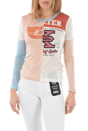 DIESEL T-Tessy-C1 Women T-Shirt S Cashmere Blend Long Sleeve Round Neck RRP€150