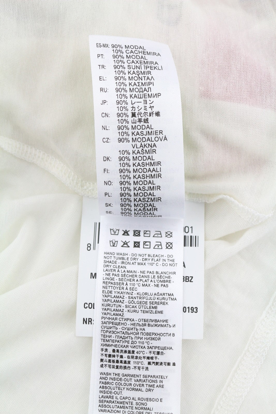 DIESEL T-Tessy-C1 Women T-Shirt S Cashmere Blend Long Sleeve Round Neck RRP€150