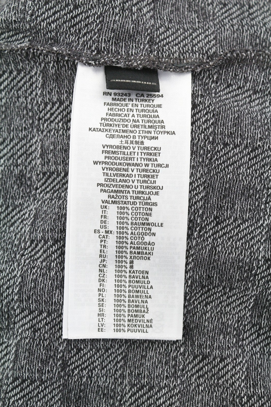 DIESEL T-Inacrop Women T-Shirt S Grey Patterned Rhinestones Cropped Long Sleeve