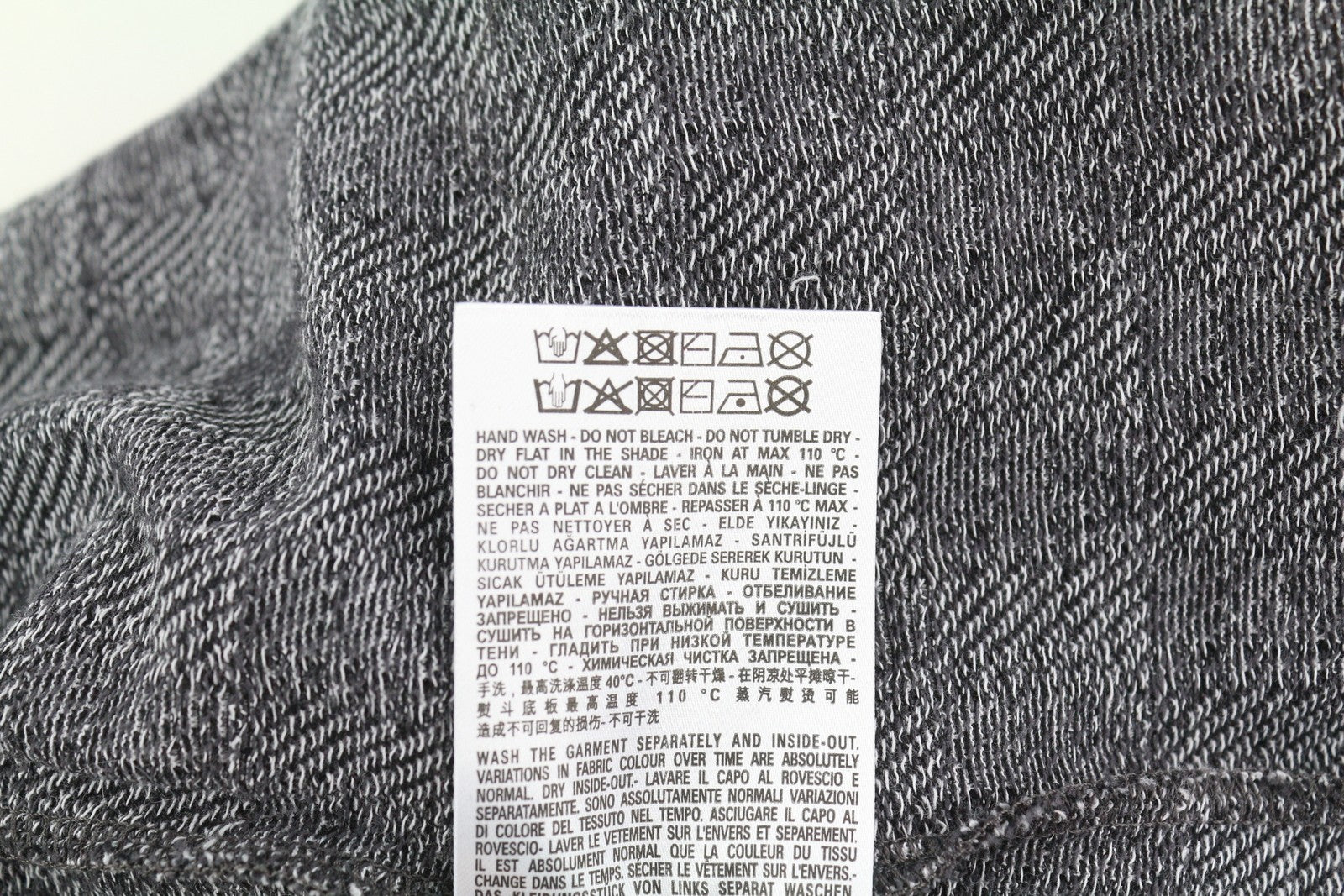 DIESEL T-Inacrop Women T-Shirt S Grey Patterned Rhinestones Cropped Long Sleeve