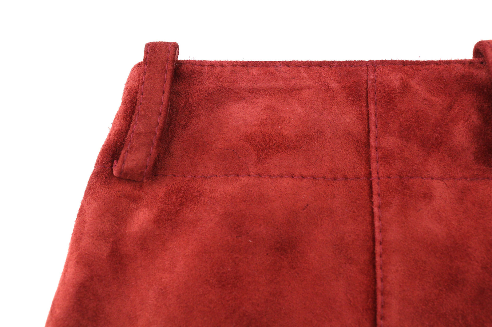 BALLY Women Skirt US8 Brown Genuine Calf Leather Suede Lined Pocketed