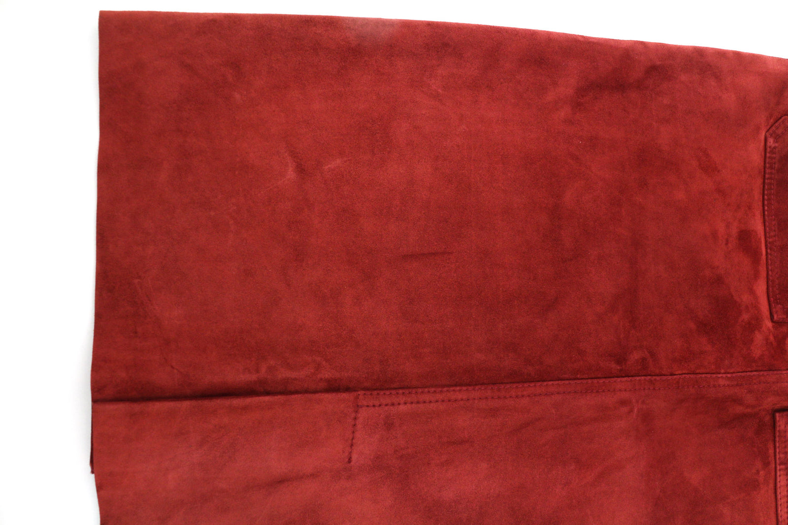 BALLY Women Skirt US8 Brown Genuine Calf Leather Suede Lined Pocketed