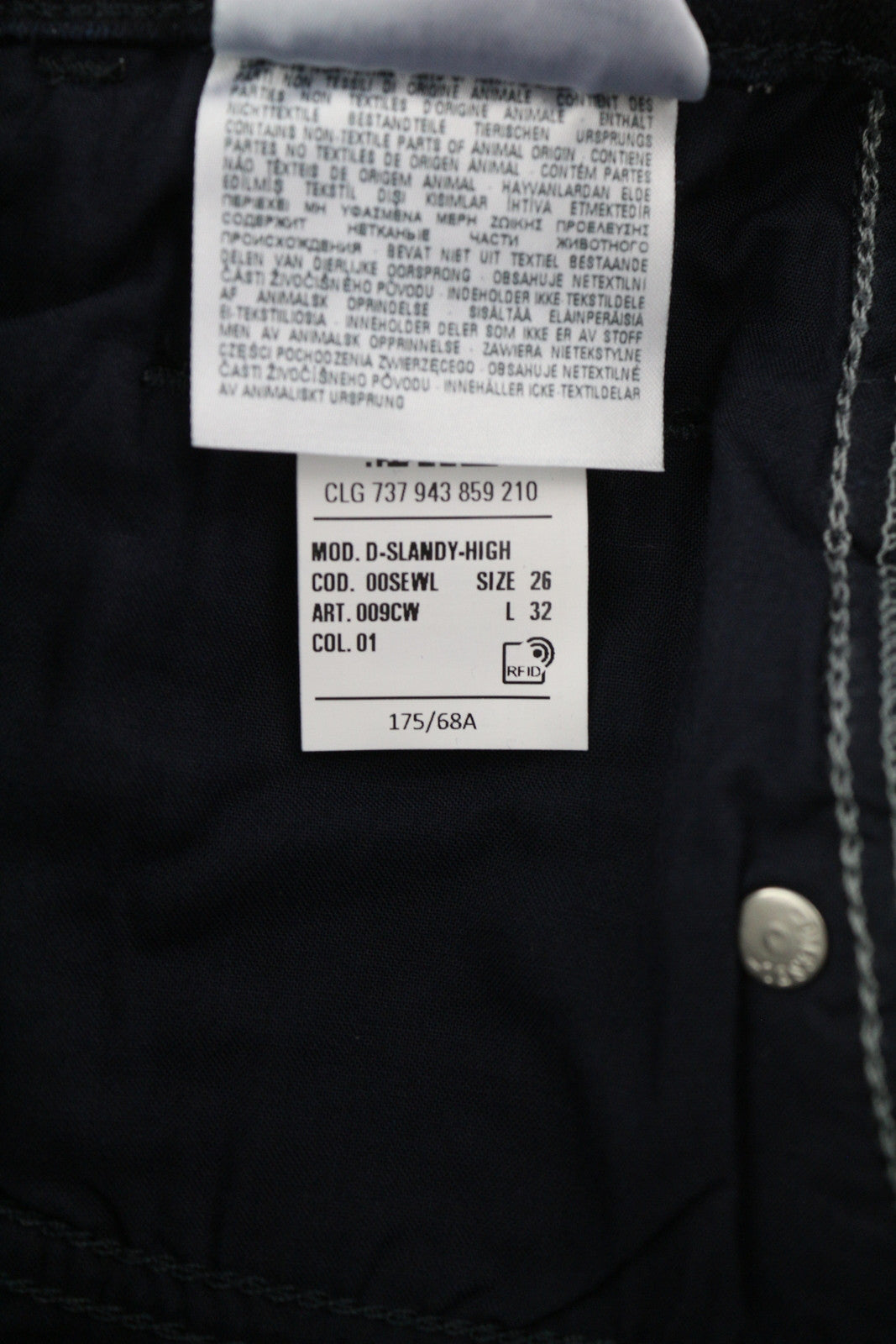 DIESEL Slandy-High 009CW Women Jeans W26/L32 Super Skinny High Waist Stretch