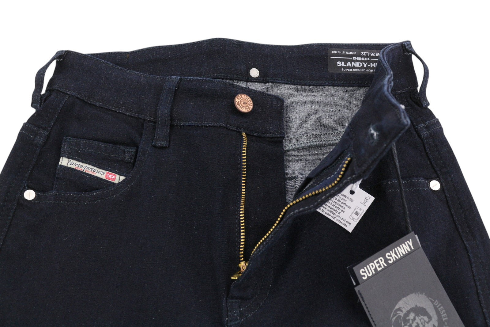 DIESEL Slandy-High 009CW Women Jeans W26/L32 Super Skinny High Waist Stretch