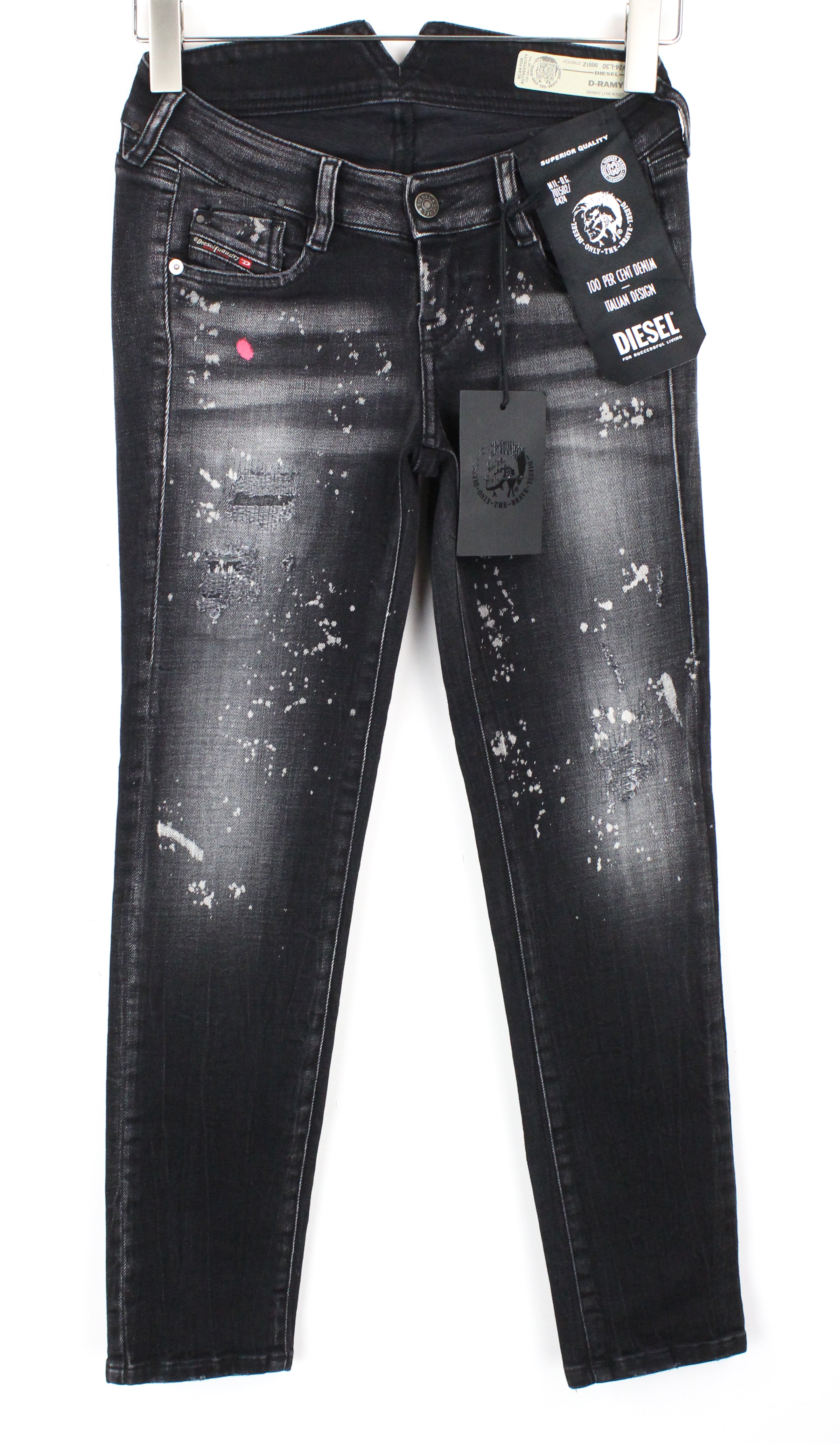 DIESEL D-Ramy 0091Z Women's Jeans W24/L30 Skinny Girls Grey Stretch