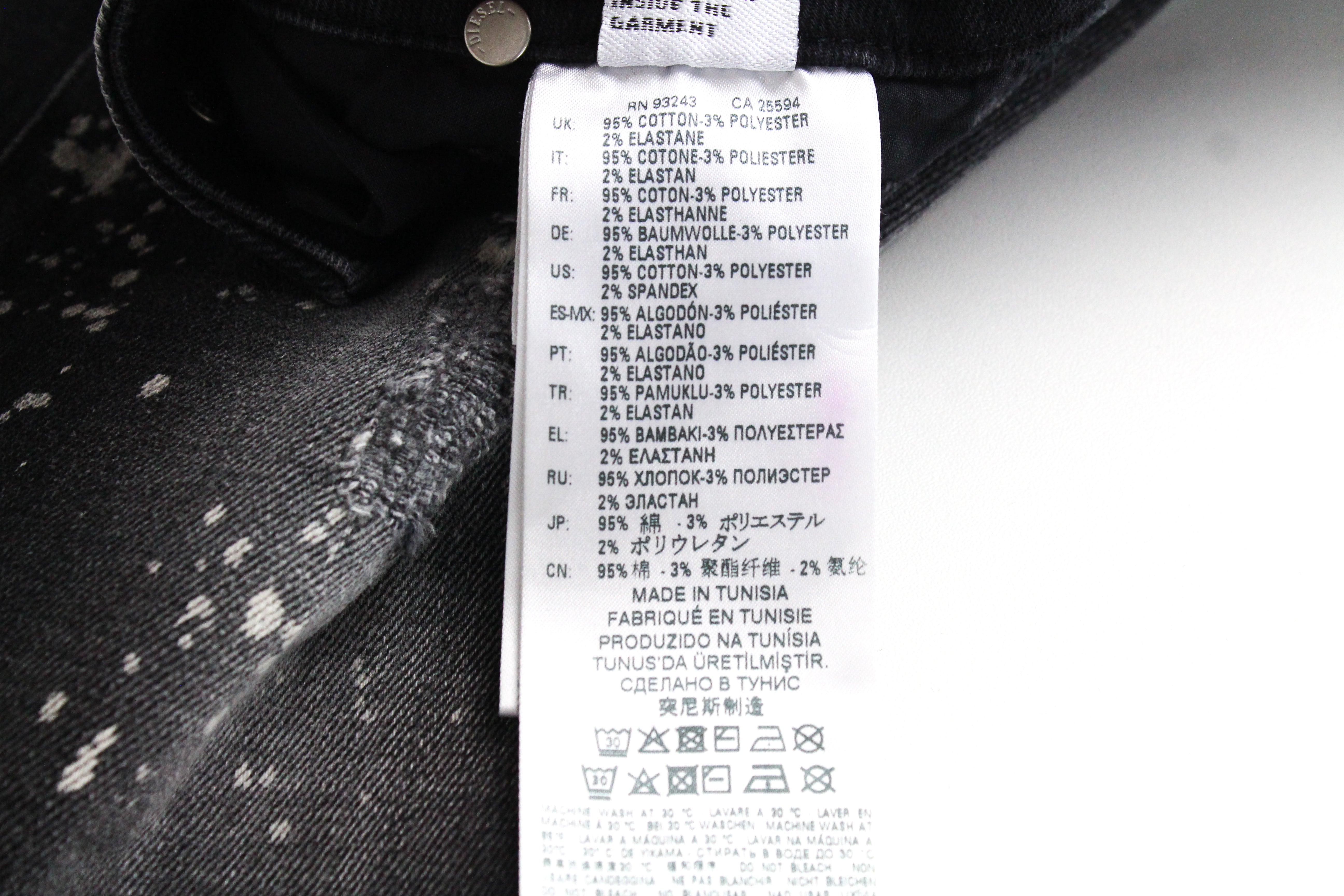 DIESEL D-Ramy 0091Z Women's Jeans W24/L30 Skinny Girls Grey Stretch