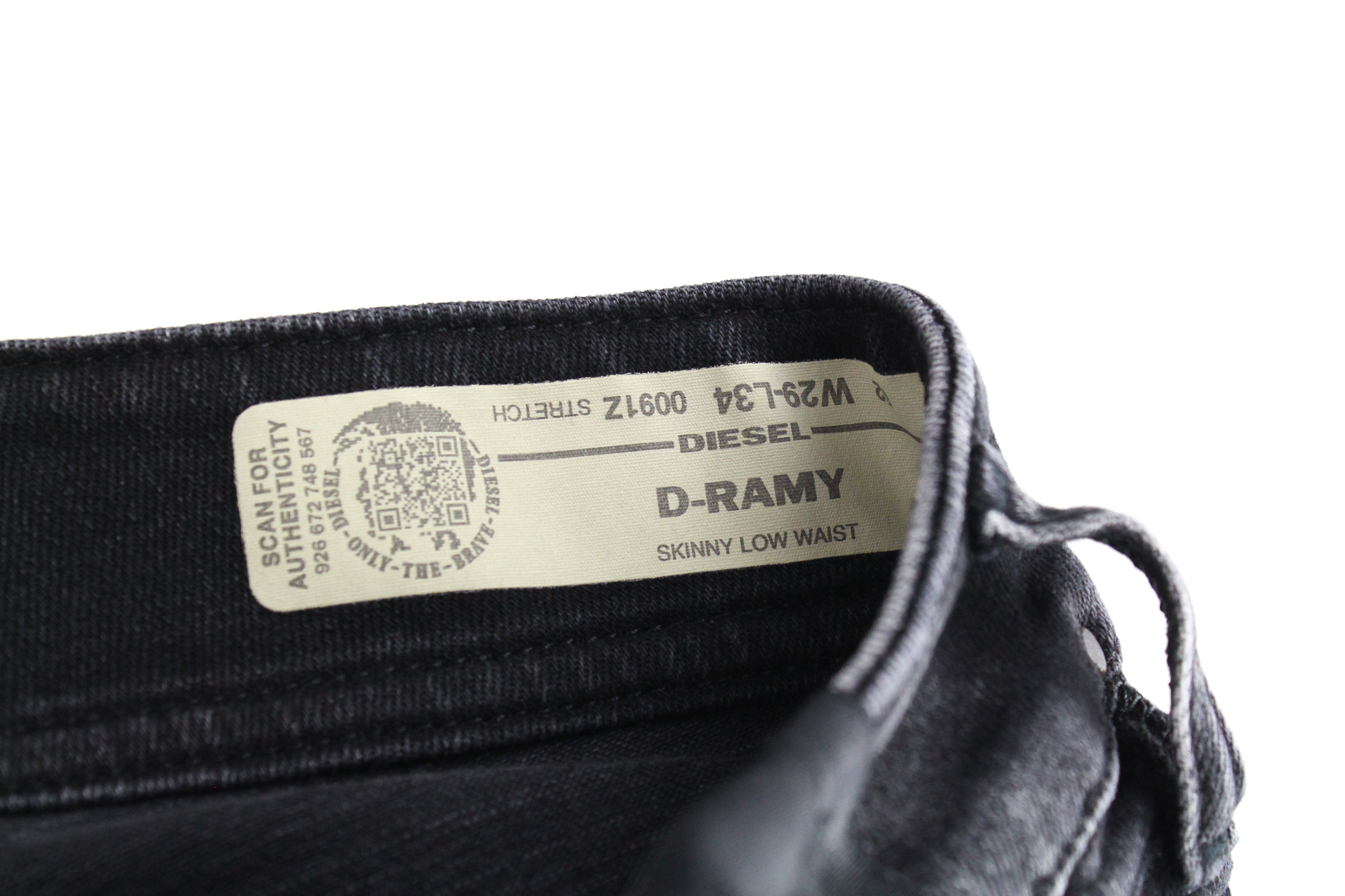 DIESEL D-Ramy 0091Z Women's Jeans W29/L34 Skinny Wash Grey Stretch