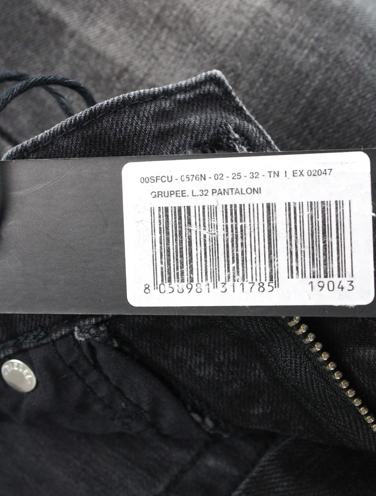 DIESEL Grupee 0676N Women's Jeans W25/L32 Slim Skinny Fit Wash Stretch