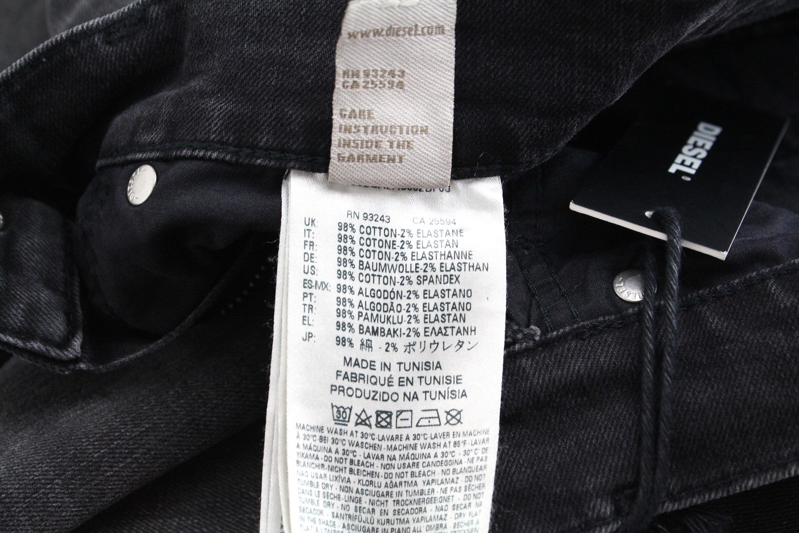 DIESEL Grupee 0676N Women's Jeans W25/L32 Slim Skinny Fit Wash Stretch