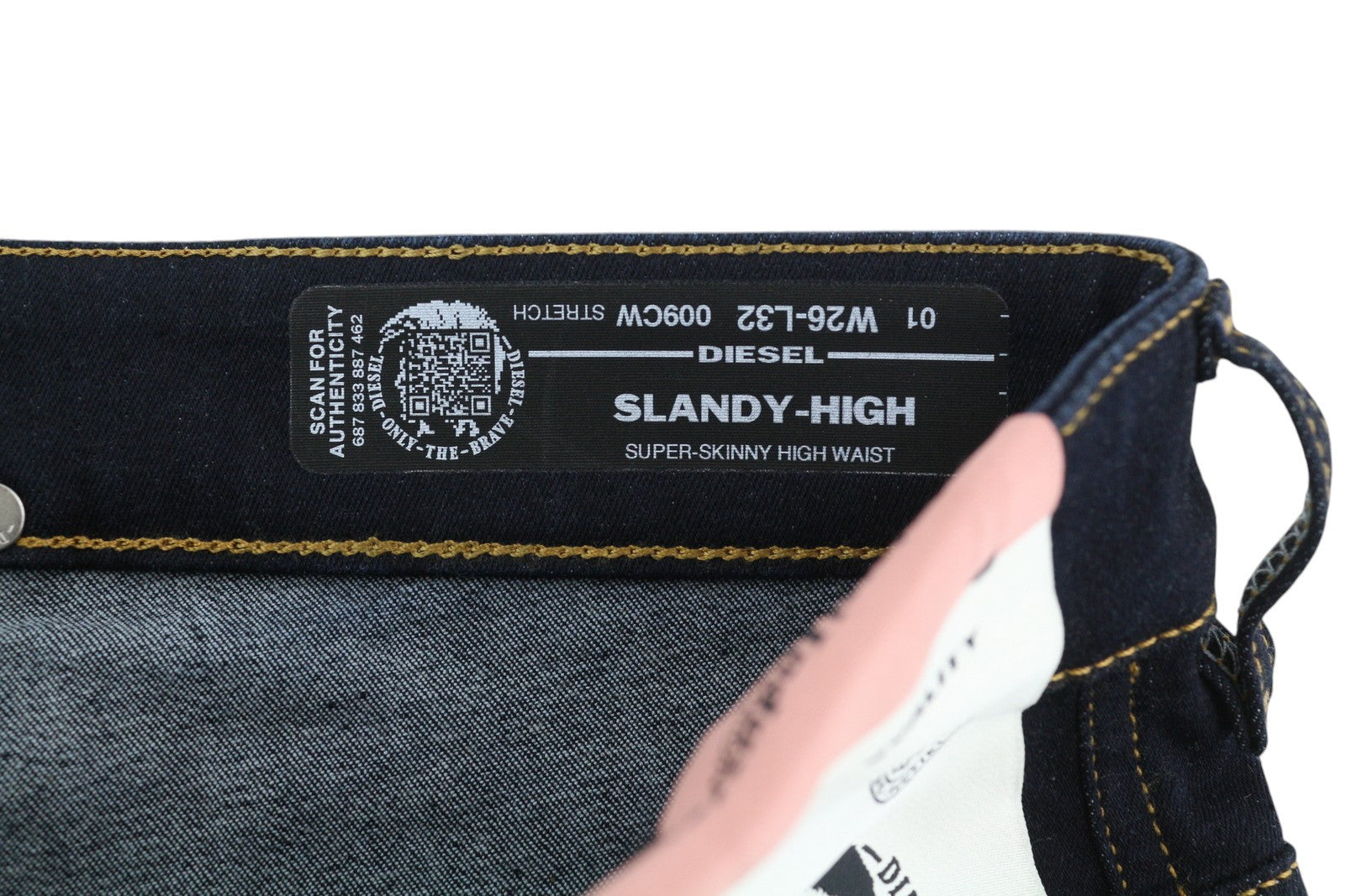 DIESEL Slandy-High 009CW Women Jeans W26/L32 Super Skinny Fit High Waist Stretch