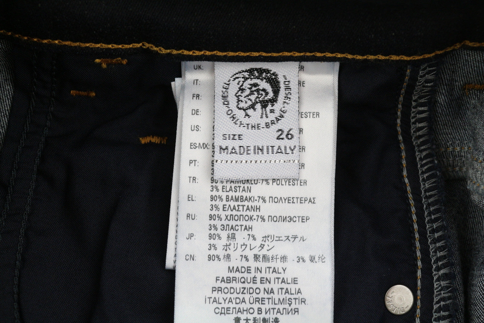 DIESEL Slandy-High 009CW Women Jeans W26/L32 Super Skinny Fit High Waist Stretch