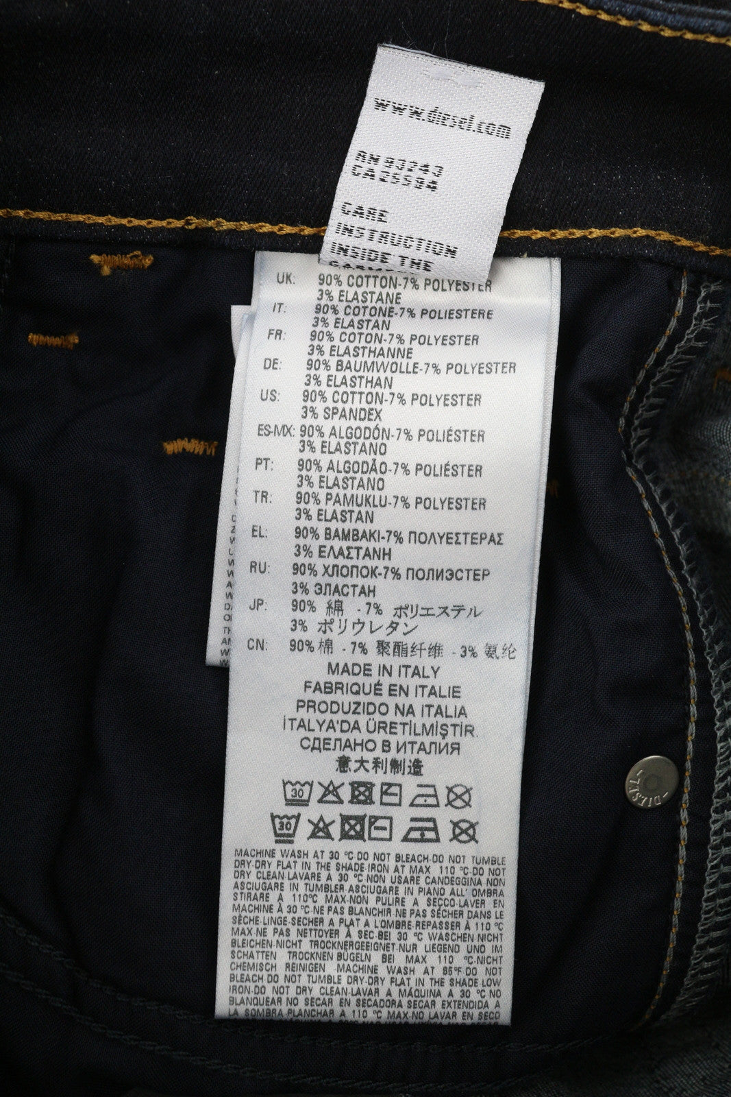 DIESEL Slandy-High 009CW Women Jeans W26/L32 Super Skinny Fit High Waist Stretch