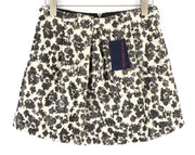 TRUSSARDI JEANS Women Skirt 40 White Lined Pleated Sequin Short Mini Balloon