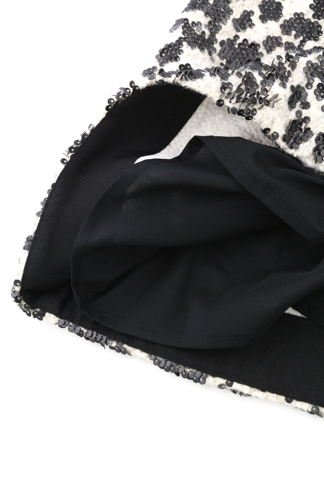 TRUSSARDI JEANS Women Skirt 40 White Lined Pleated Sequin Short Mini Balloon