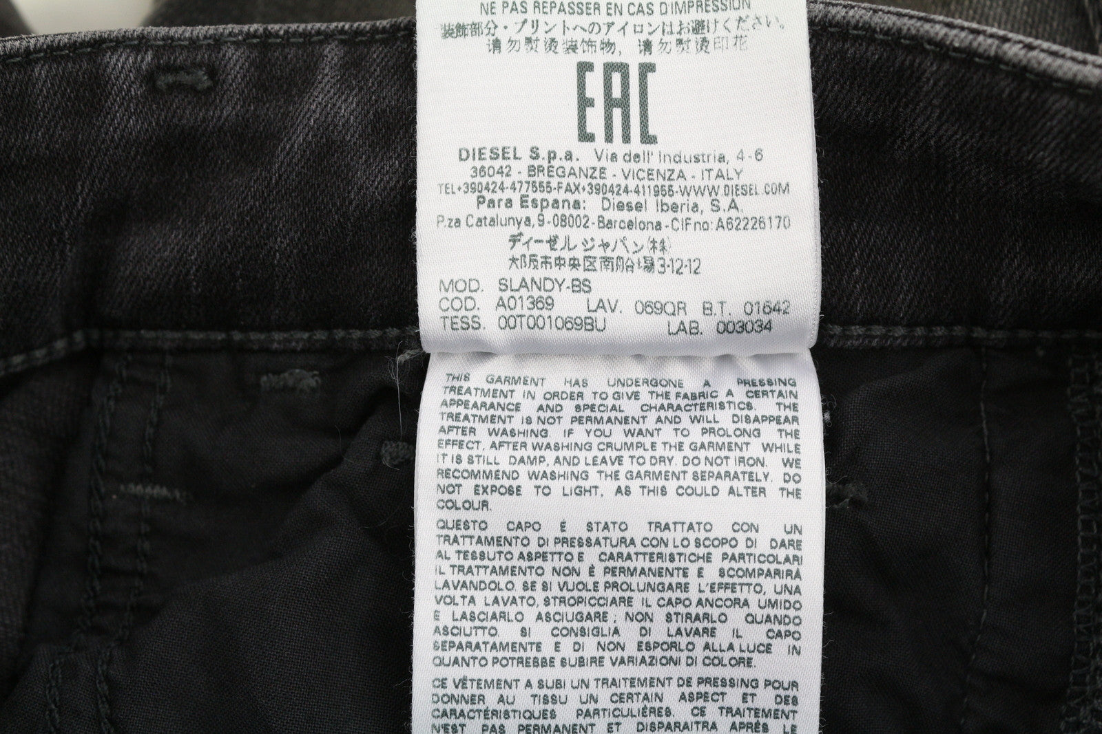 DIESEL Slandy 069QR Women Jeans W26/L32 Super Skinny Regular Waist RRP€200