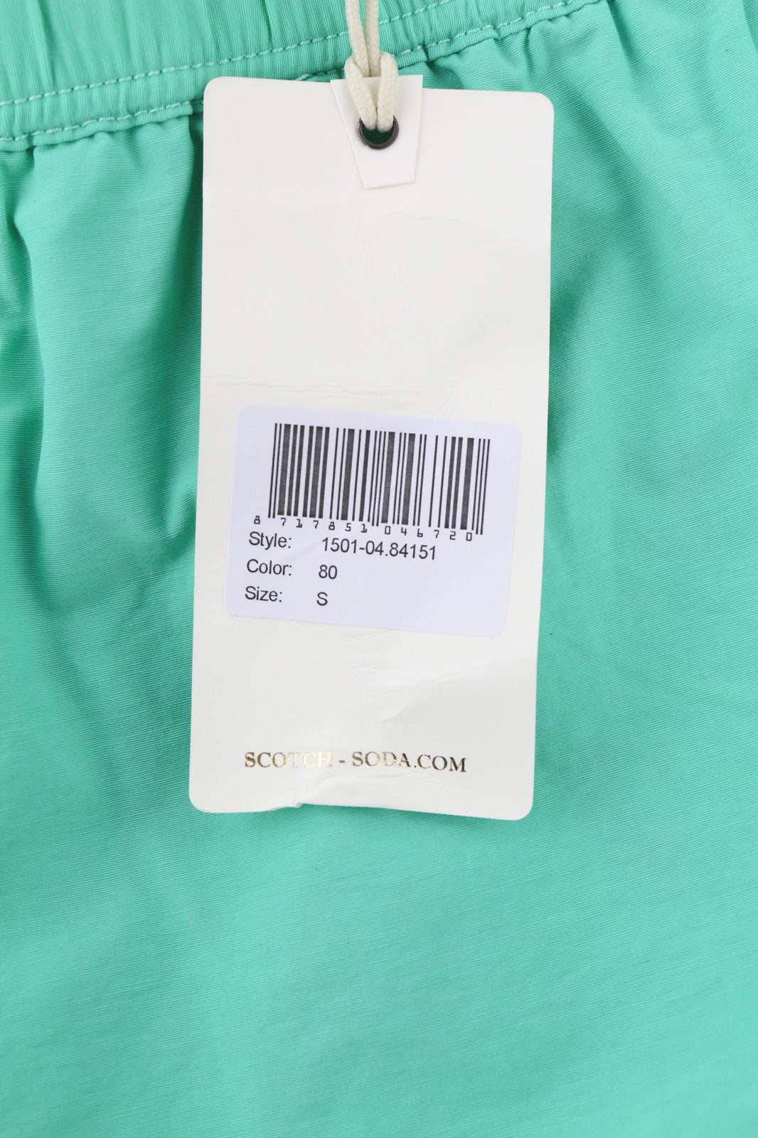 SCOTCH & SODA Ams Couture Men Swimwear S Green Blue Pull On Drawstrings Trunks