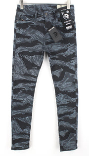 DIESEL D-Amny-SP1 0091R Men's Jeans W32/L32 Skinny Fit Blue Stretch Pattern