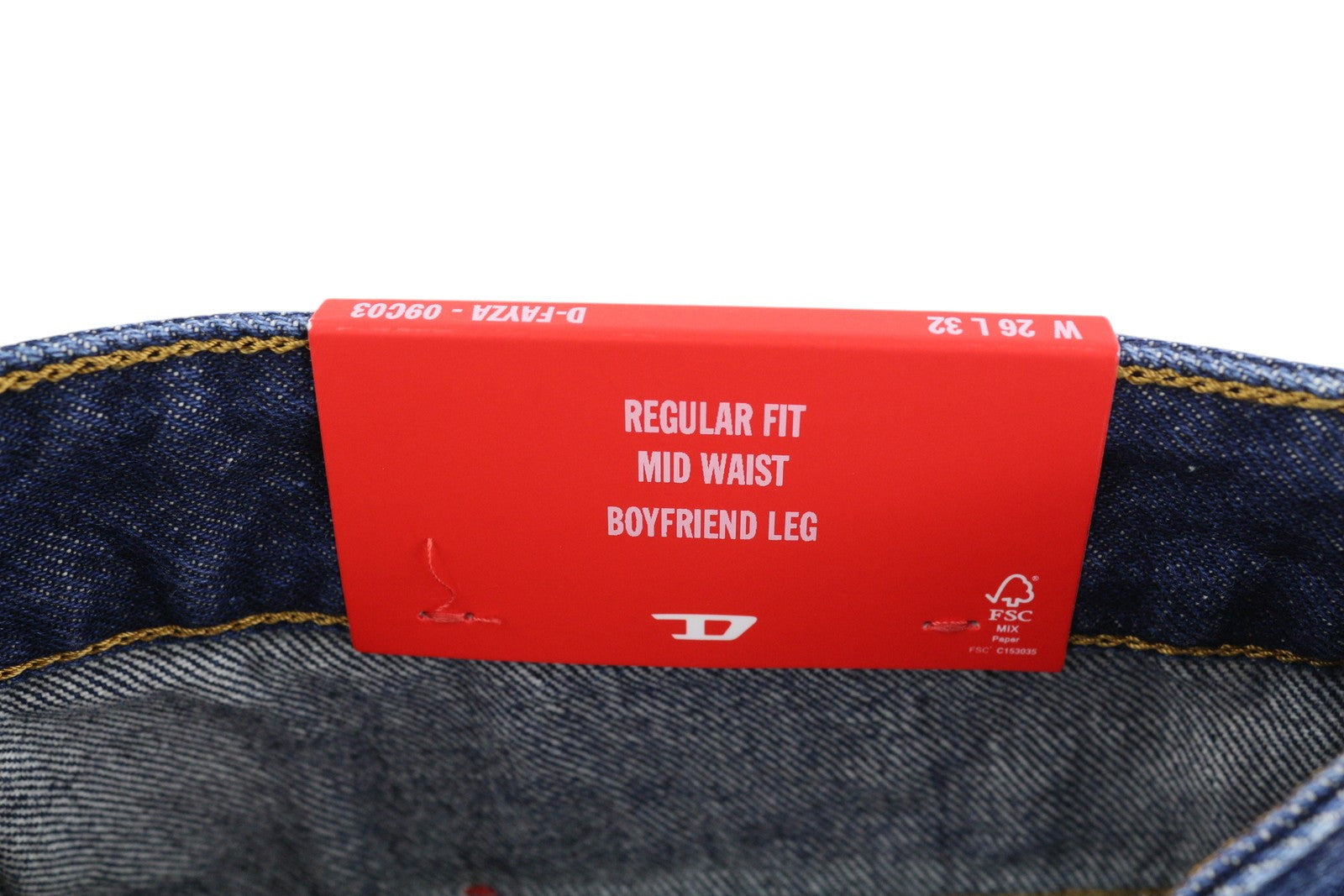 DIESEL D-Fayza 09C03 Women Jeans W26/L32 Regular Fit Boyfriend Leg RRP€175