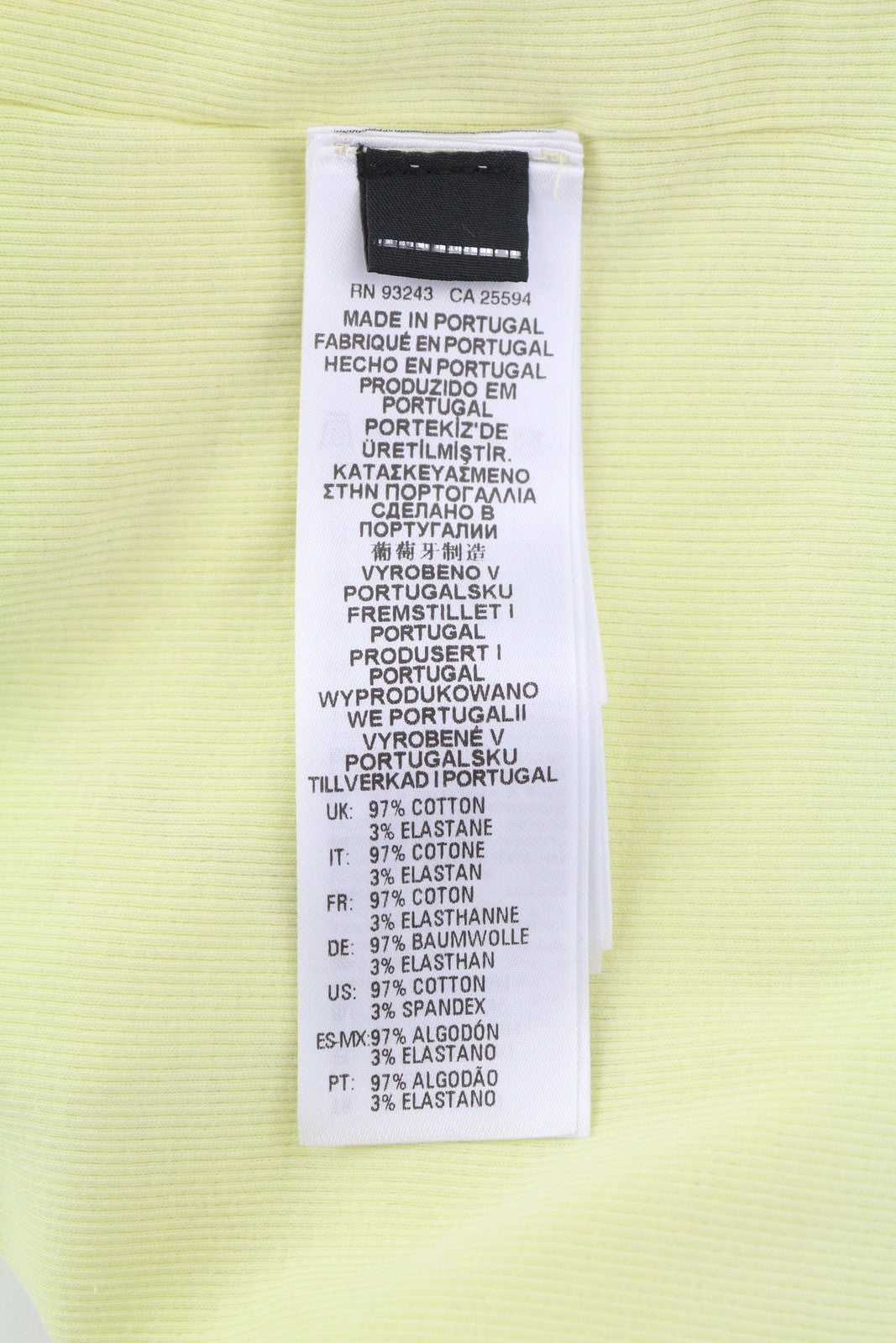 DIESEL T-Ribby-Open Women T-Shirt M Yellow Cardigan Buttoned Cropped Ribbed