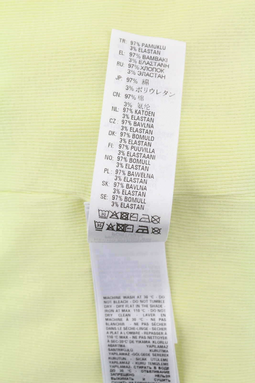 DIESEL T-Ribby-Open Women T-Shirt M Yellow Cardigan Buttoned Cropped Ribbed