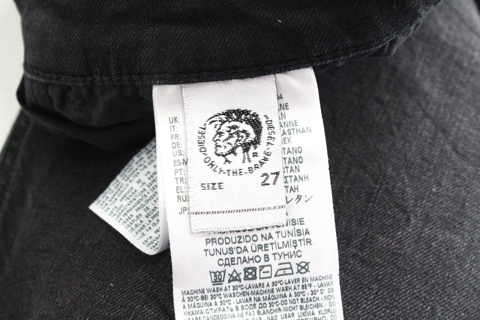 DIESEL D-Eetar 069DV Men's Jeans W27/L30 Taper Fit Ripped Stretch Grey Boys