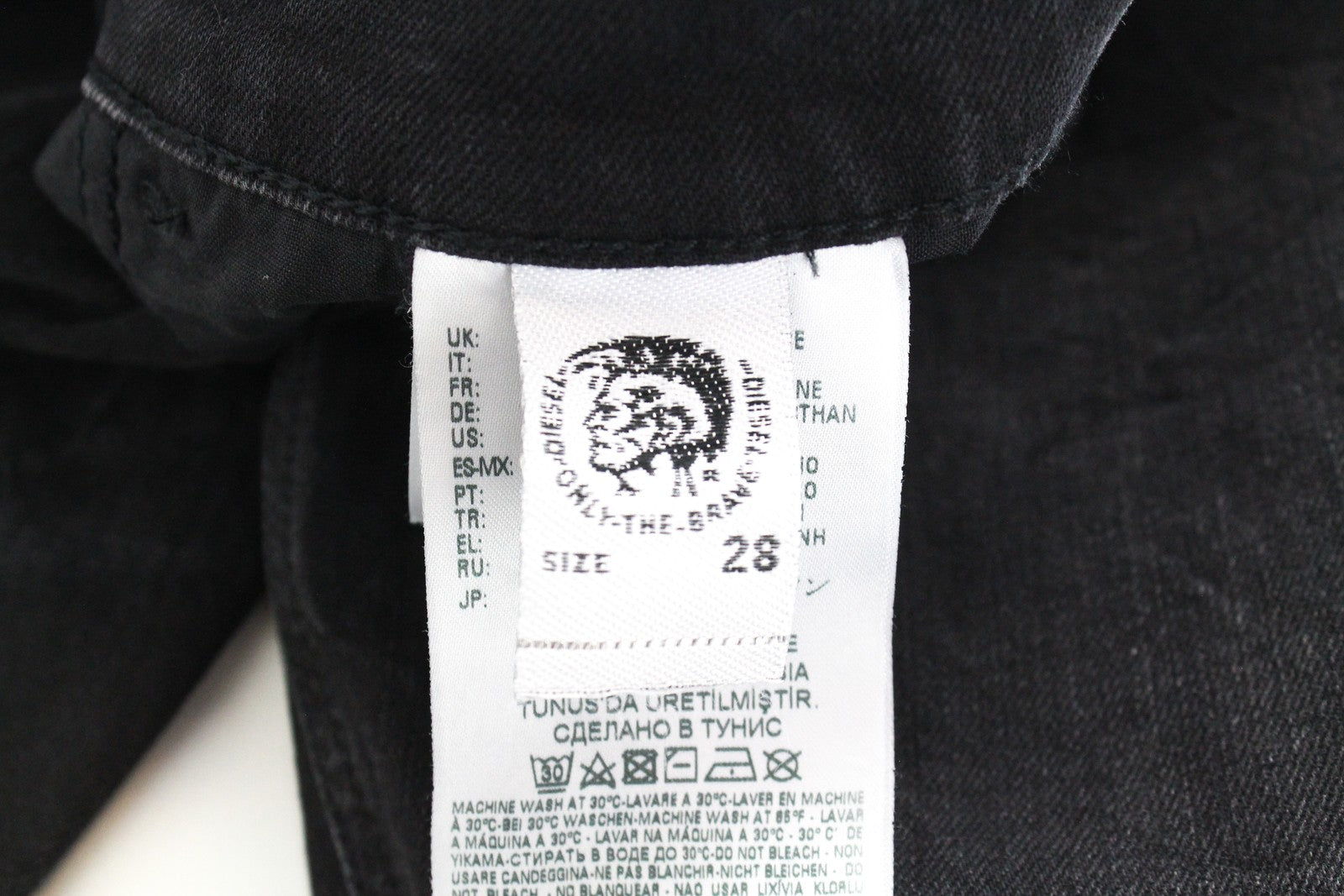 DIESEL D-Eetar 069DV Men's Jeans W28/L30 Taper Fit Ripped Stretch Grey