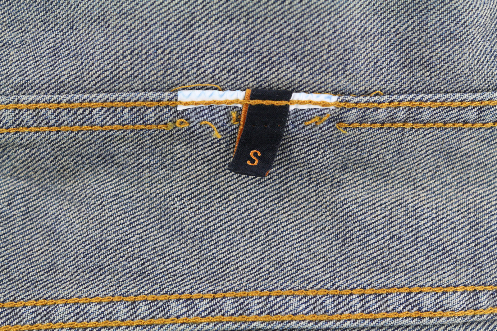 NUDIE Men Jacket S Distressed Blue PL Neck Unlined Pockets Button Closure Logo