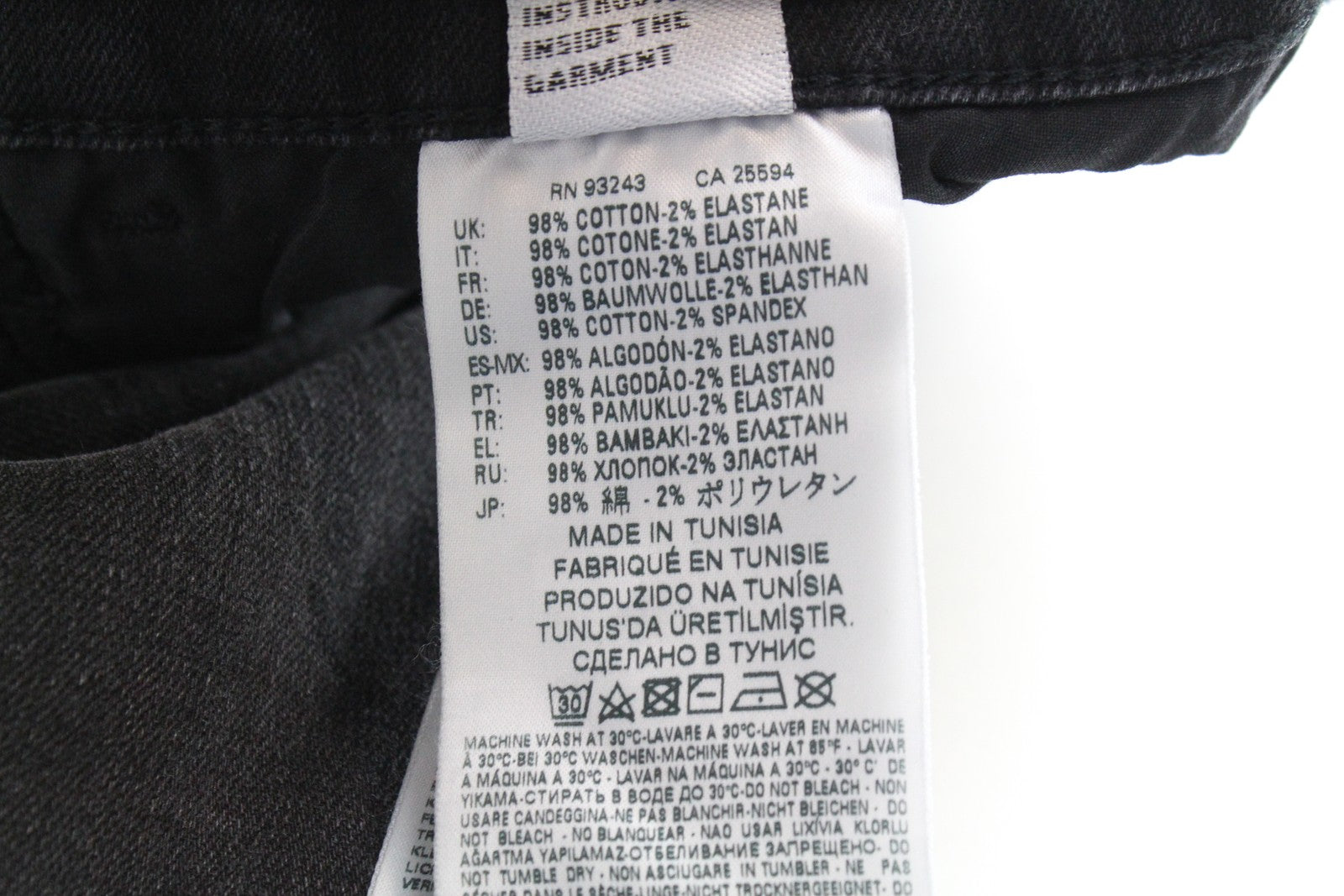 DIESEL D-Eetar 069DV Men's Jeans W28/L34 Tapered Wash Ripped Stretch Grey