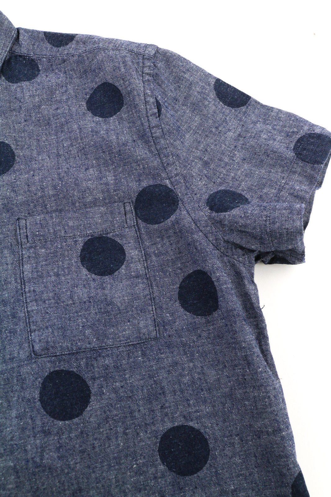 SCOTCH & SODA Ams Blauw Men Shirt ~M/L Blue Dot Patterned Short Sleeve Button-Up