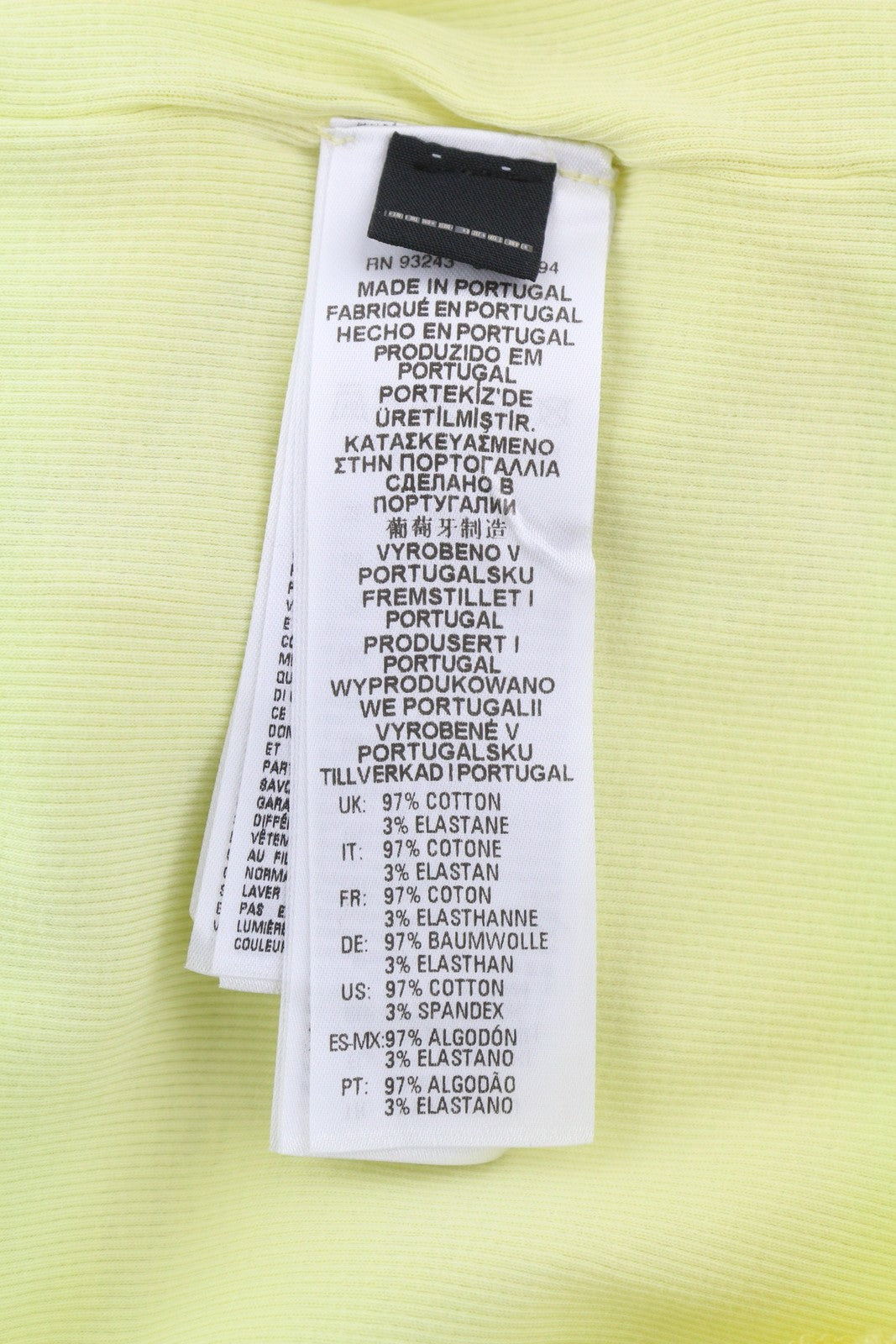 DIESEL T-Ribby-Open Women T-Shirt S Yellow Cardigan Button Cropped Ribbed Logo