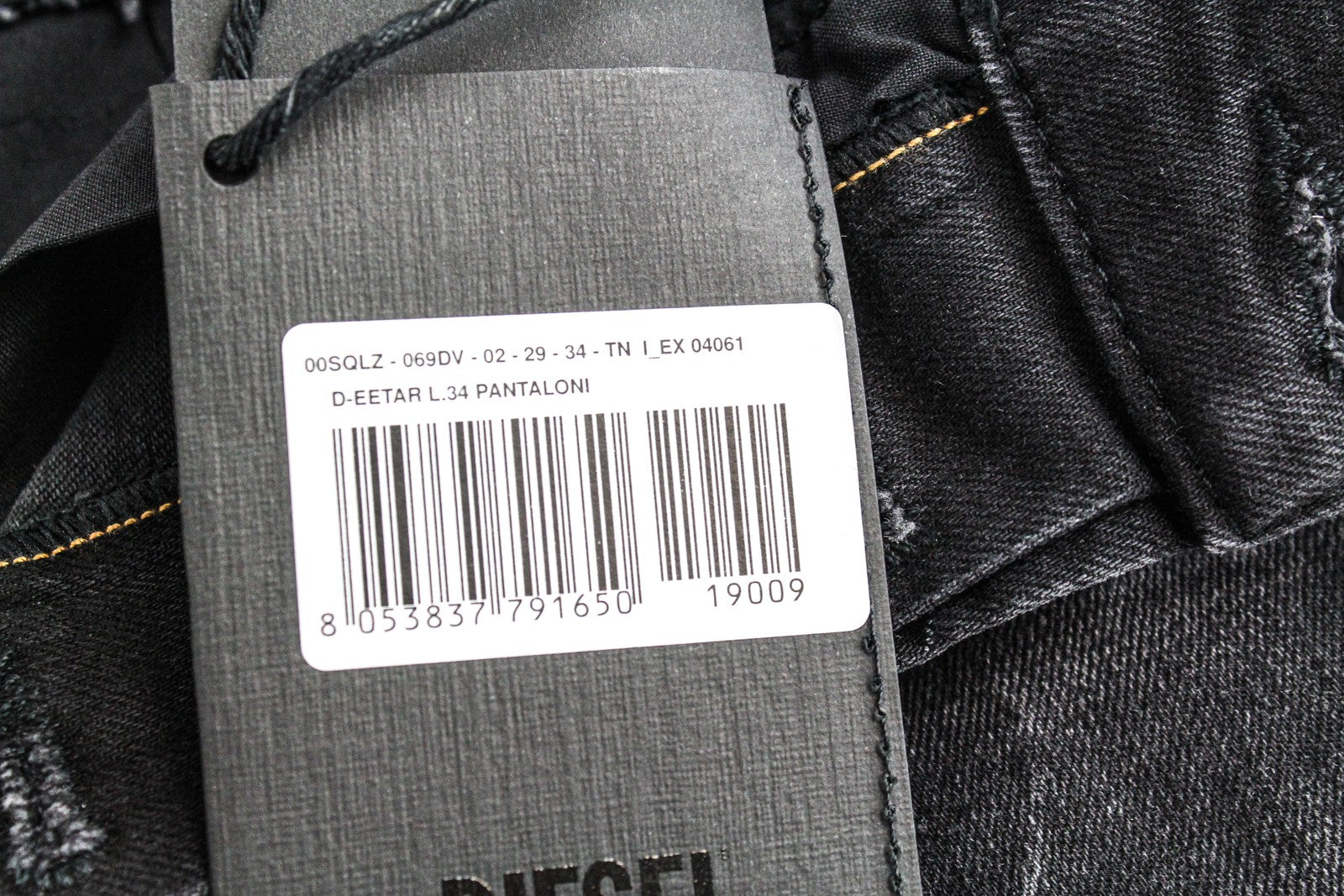 DIESEL D-Eetar 069DV Men's Jeans W29/L34 Taper Stretch Grey