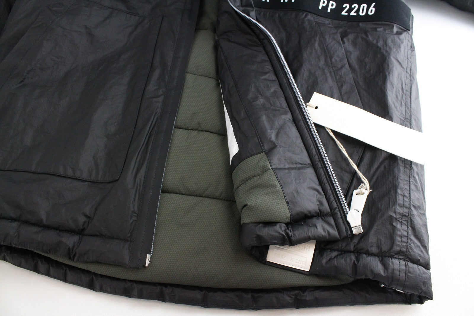 REPLAY Men's Jacket L Black Lined Padded Long Logo Single