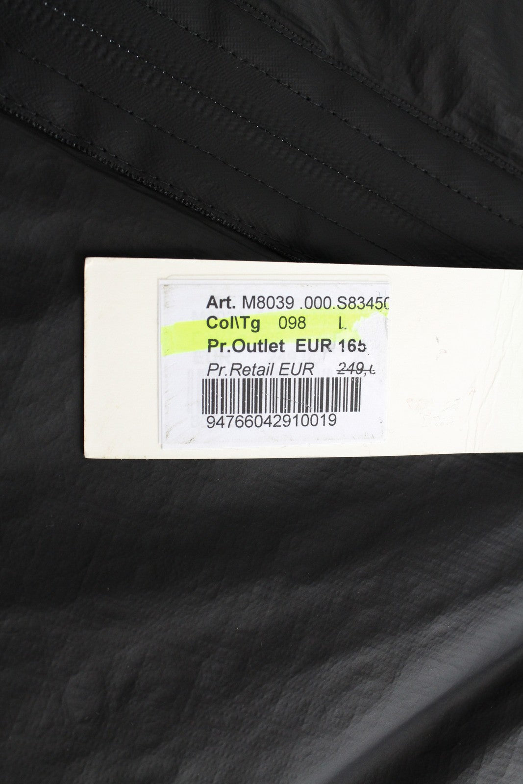 REPLAY Men's Jacket L Black Lined Padded Long Logo Single