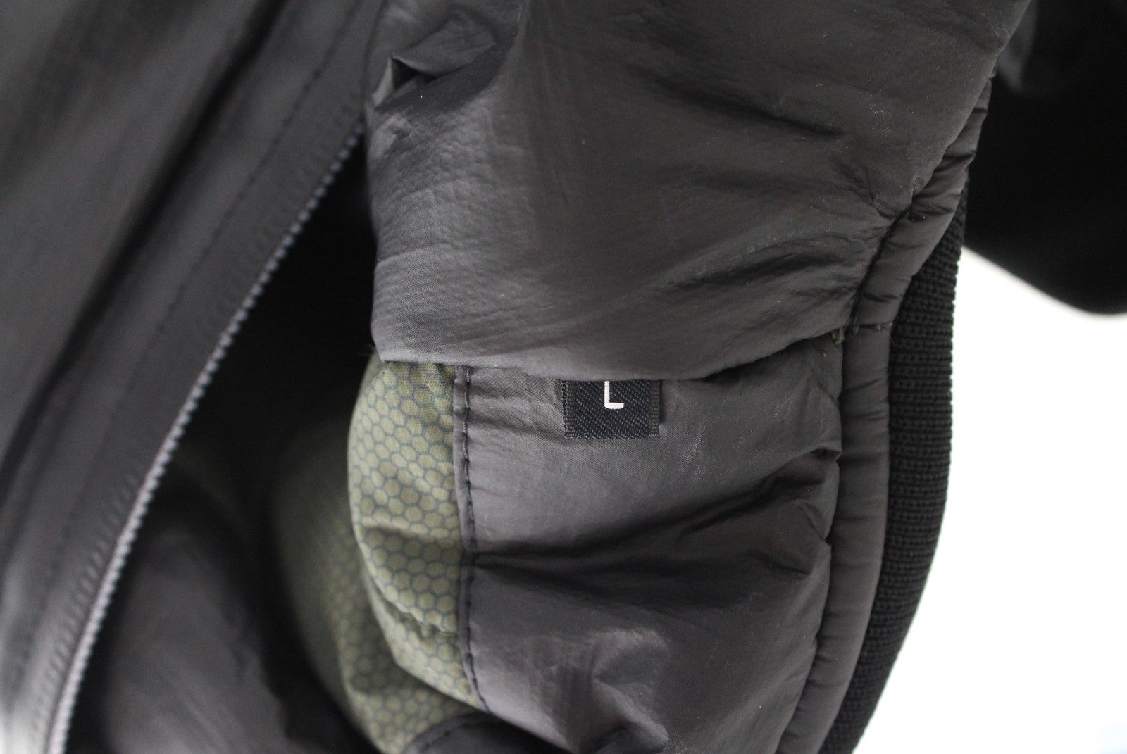 REPLAY Men's Jacket L Black Lined Padded Long Logo Single