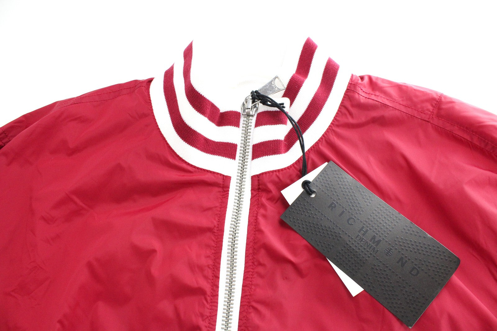 RICHMOND Men's Jacket 52 Red Lined Single Long Zipped Lightweight