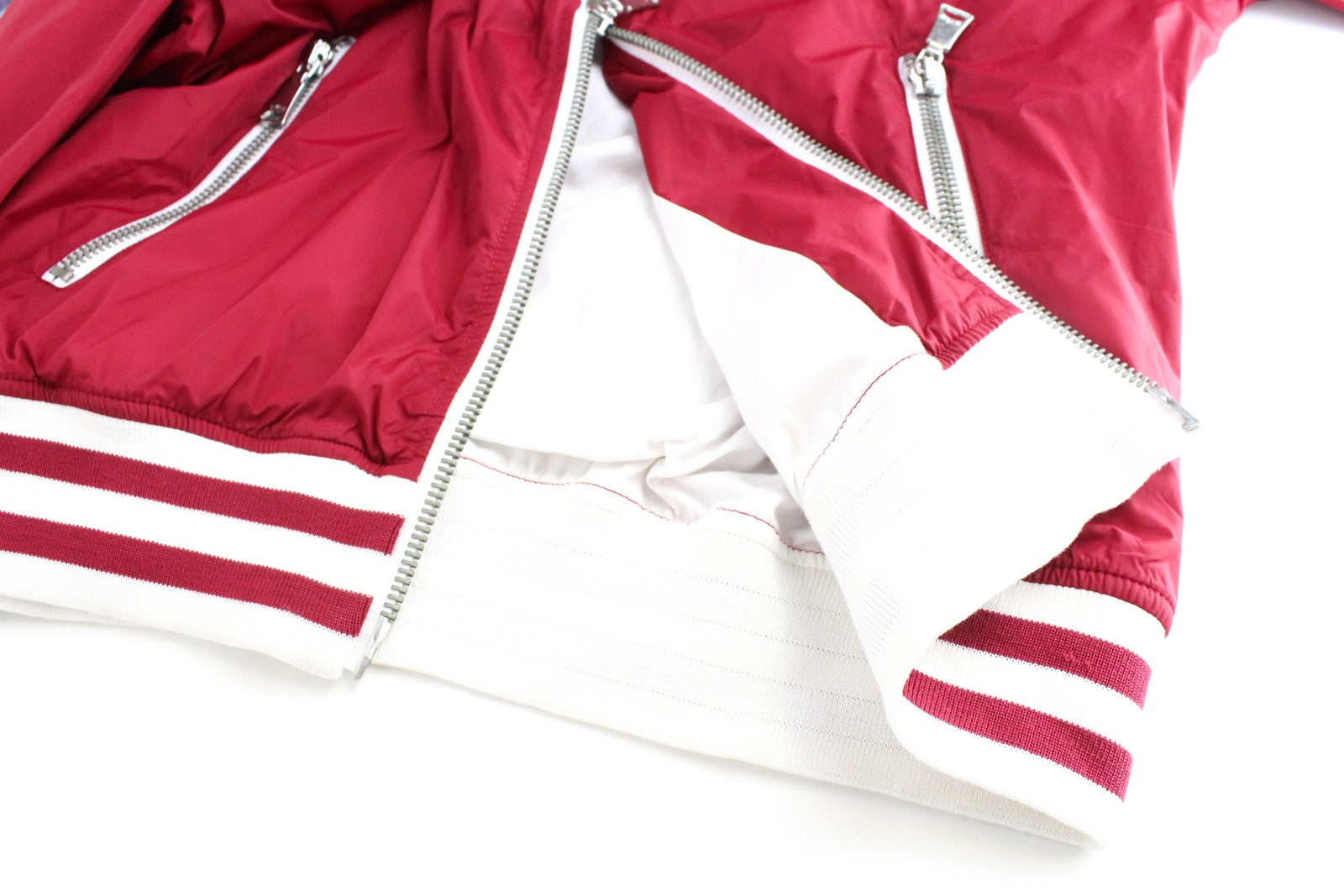 RICHMOND Men's Jacket 52 Red Lined Single Long Zipped Lightweight