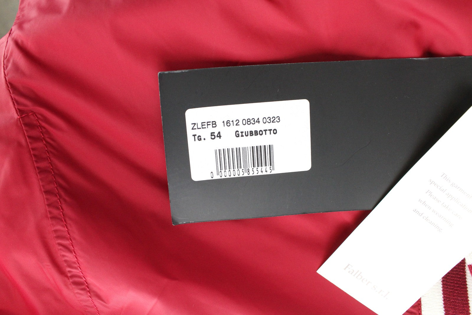 RICHMOND Men's Jacket 54 Red Lined Single Long Zipped Lightweight