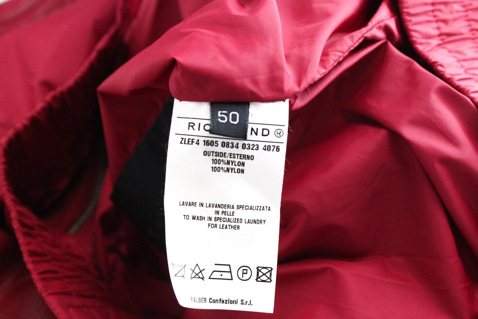 RICHMOND Men's Jacket 50 Red Lightweight Long Single