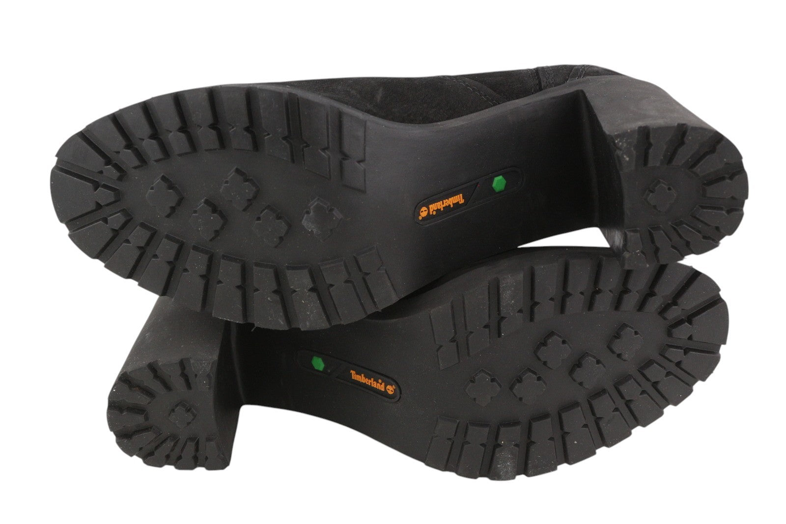 TIMBERLAND A22BA Women Boots EU37.5 EU38.5 Black Leather Heeled Zip Ortholite