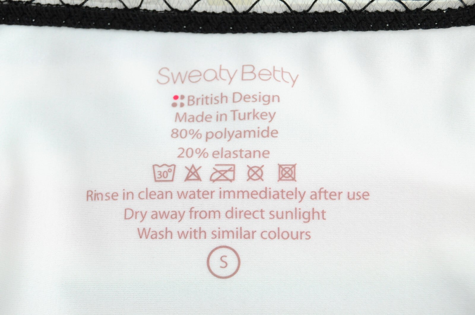 SWEATY BETTY Women Bikini S Multicolour Striped Side Tie Swimwear