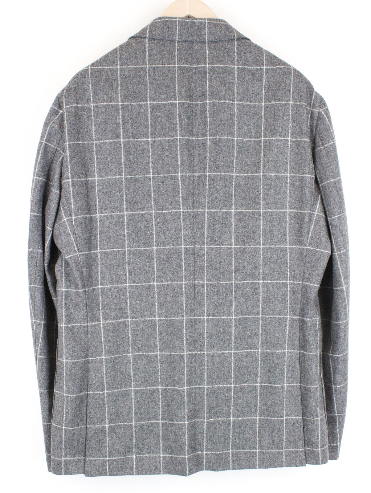 SUITSUPPLY Havana Blazer UK48L Grey Checked Wool Men's Formal  Lined Classic