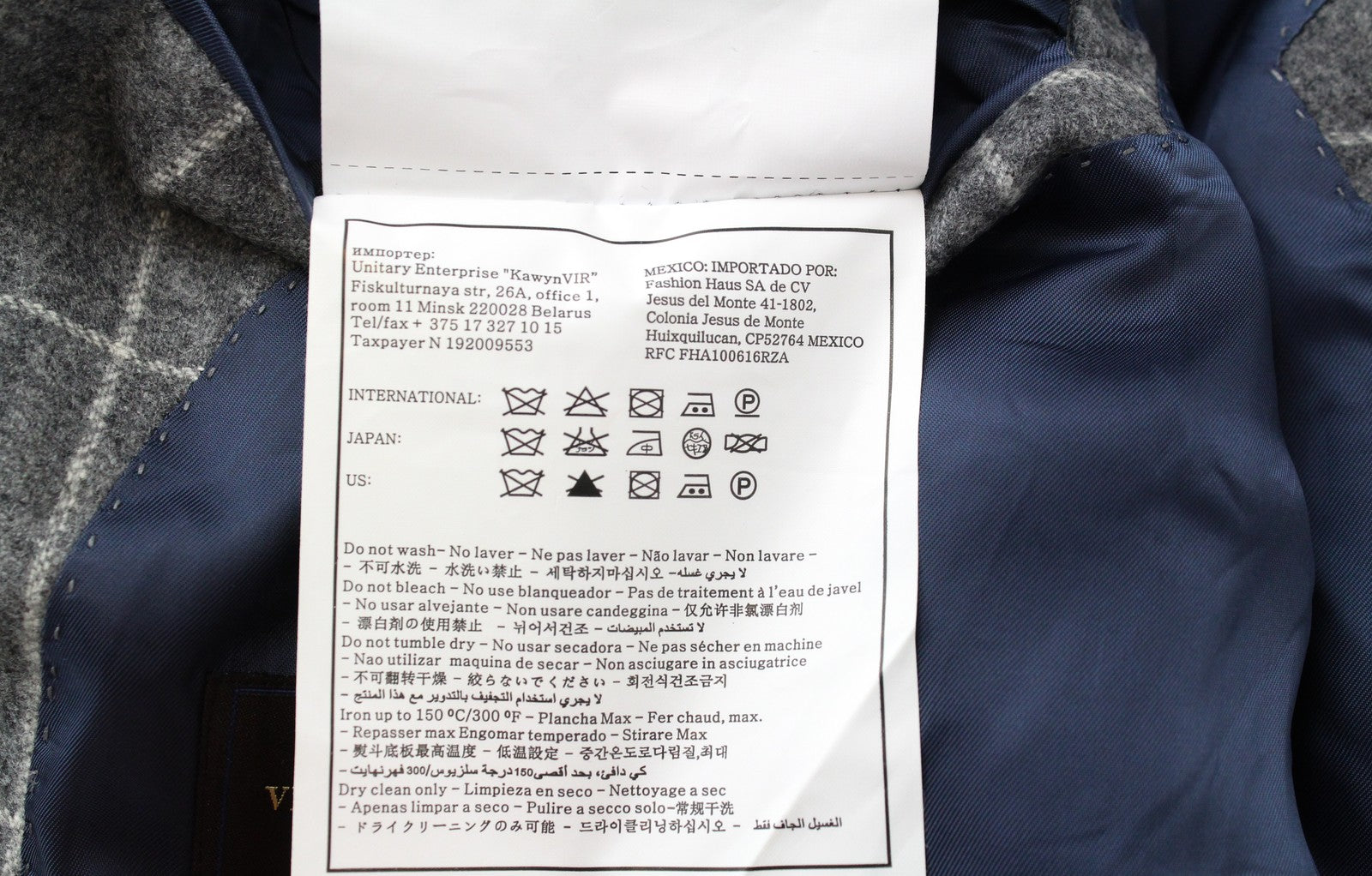 SUITSUPPLY Havana Blazer UK48L Grey Checked Wool Men's Formal  Lined Classic