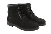 TIMBERLAND Women Boots EU40 EU41 Black Leather Ankle Top Lace Up Waterproof