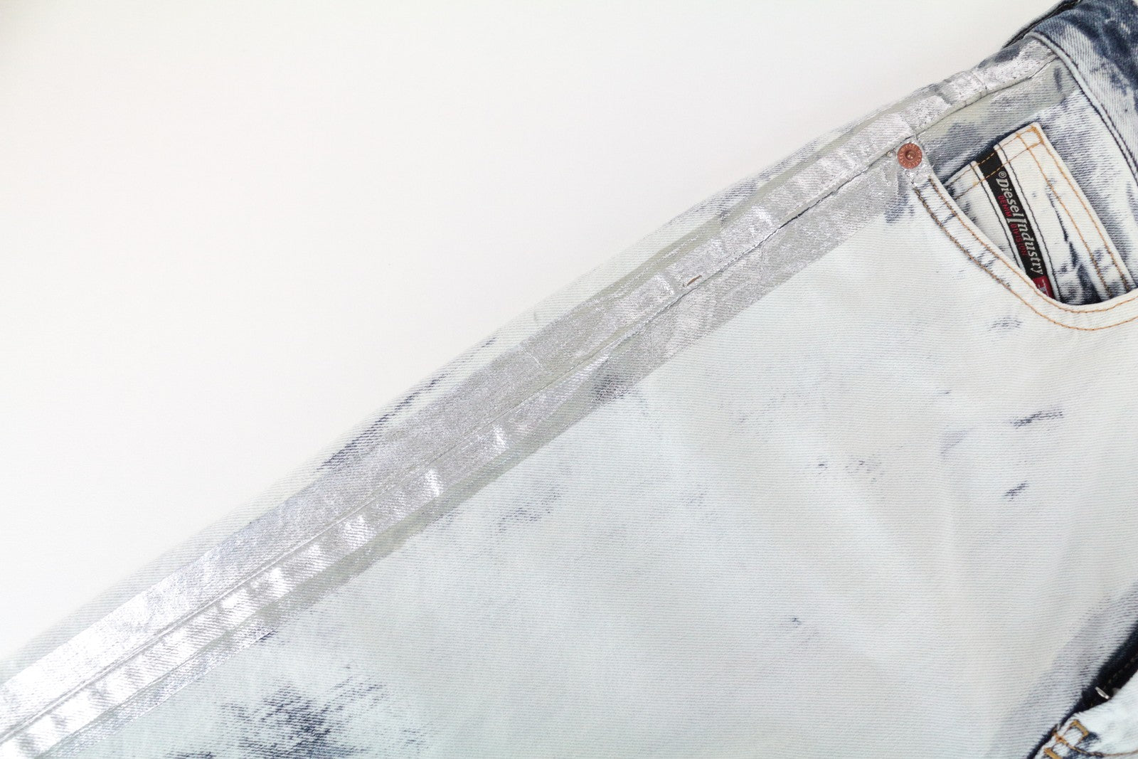 DIESEL D-Eiselle-SP 0890Q Women's Jeans W27/L32 Straight Bleached Blue Cotton