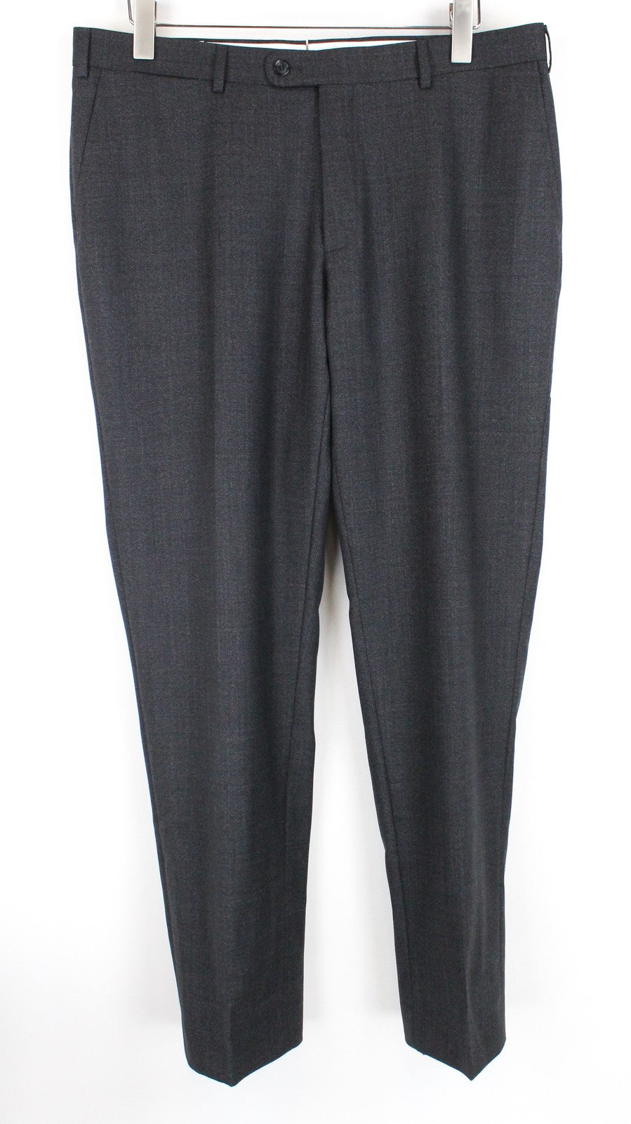 SUITSUPPLY Men's Wool Pants UK38R Dark Grey Lined Pleated Style